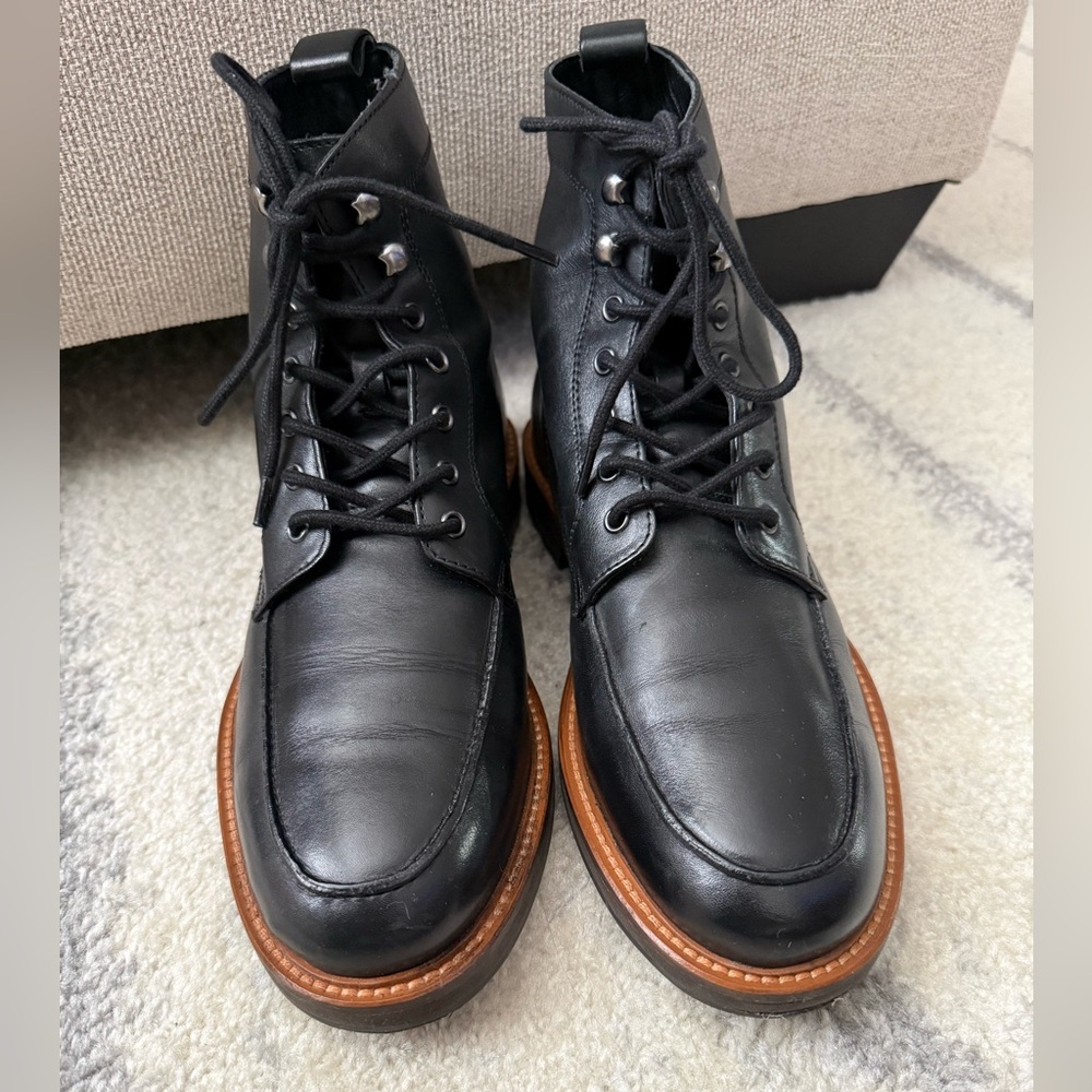 Express Black and Brown Men's Leather Boots